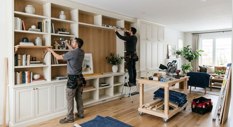 Built In Bookshelves Installation in Annapolis, MD